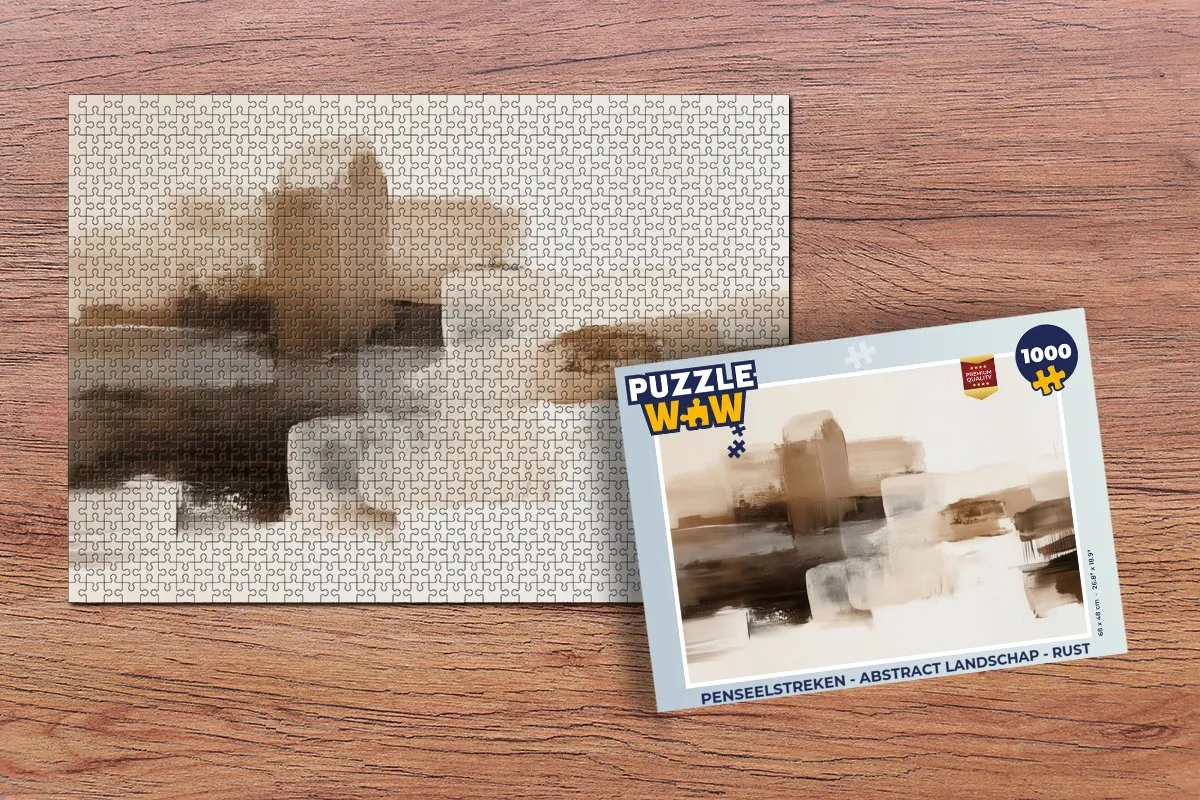 PuzzleWow Penseelstreken Abstract Legpuzzel 1000 Stuks