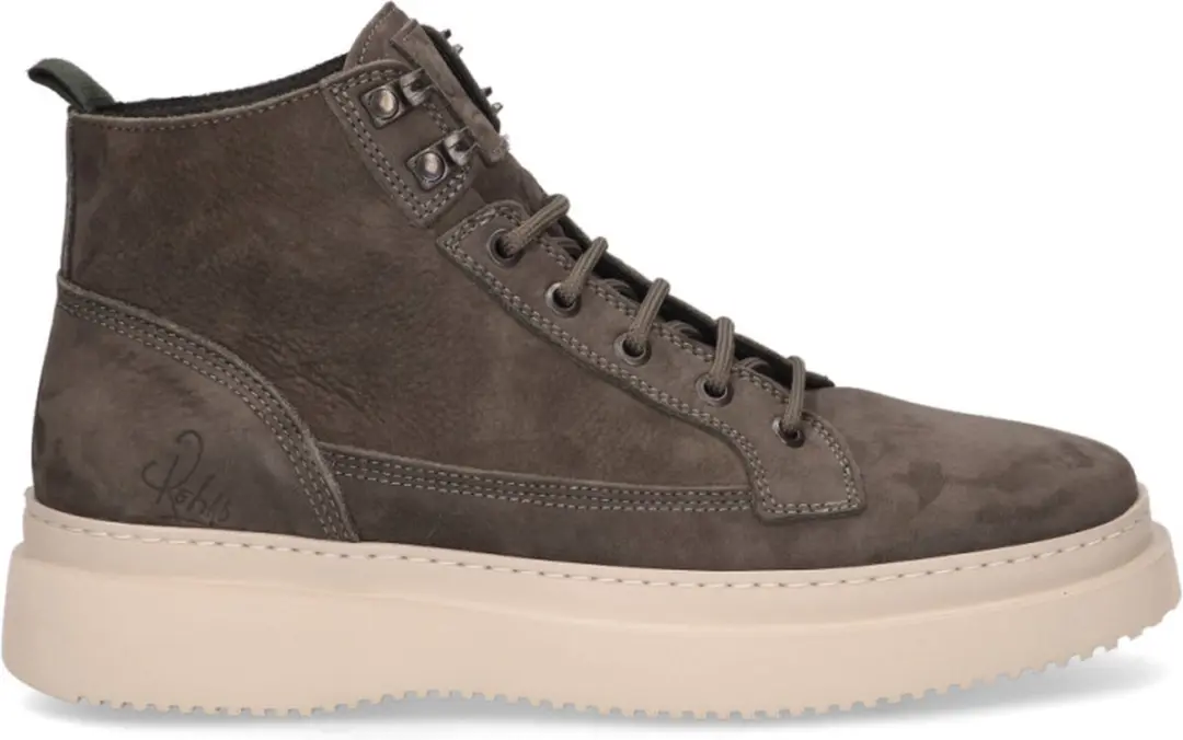 Rehab Morris Nub Donkergrijs Heren Veterboots Middengrijs