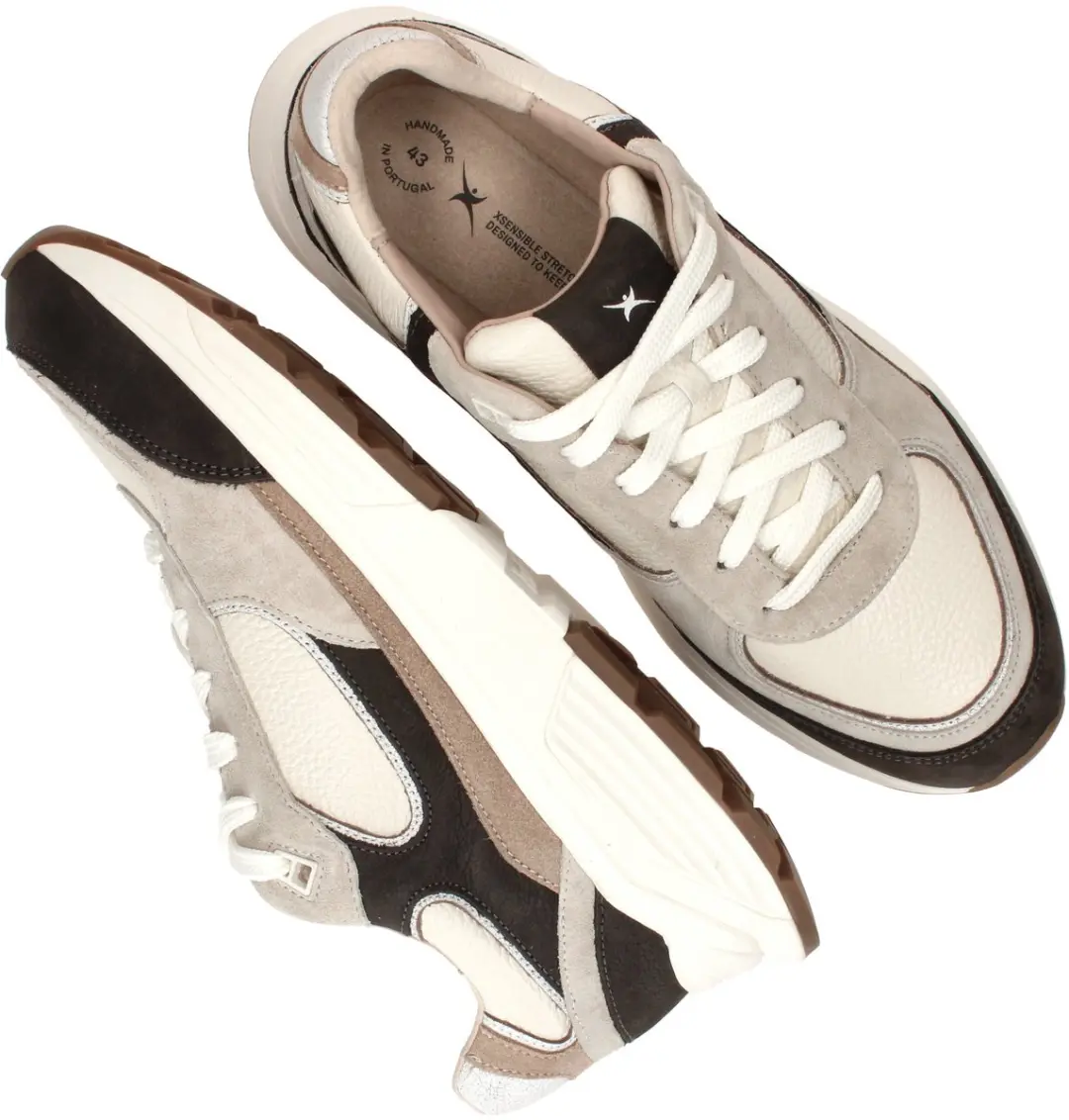 Xsensible Manhattan Sneakers Heren - Leer Beige 42