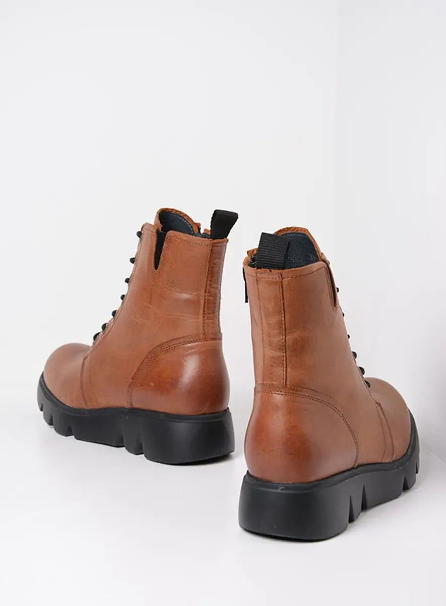 Wolky Dames Hoge Veterschoenen 06325 Hope XW - Bruin