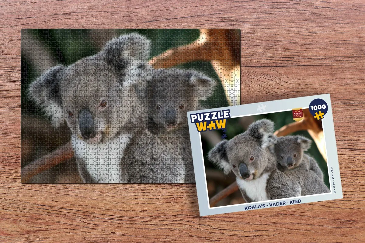 PuzzleWow Koala's Legpuzzel 1000 Stuks - Multicolor