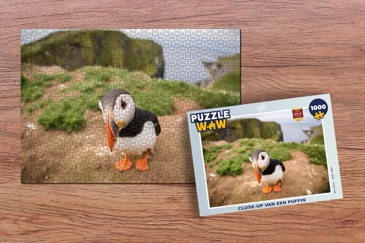 PuzzleWow Puzzel Puffin - 1000 Stuks - Multicolor