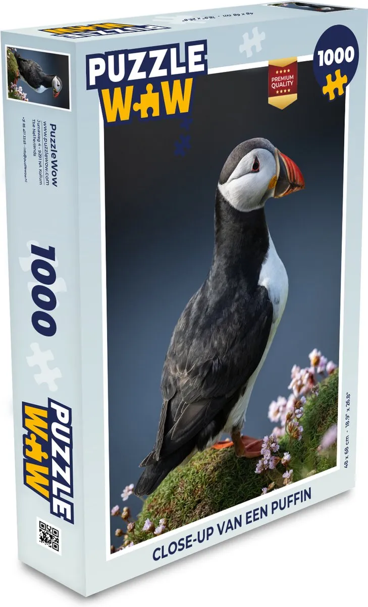PuzzleWow Puzzel Puffin - 1000 Stuks - Multicolor