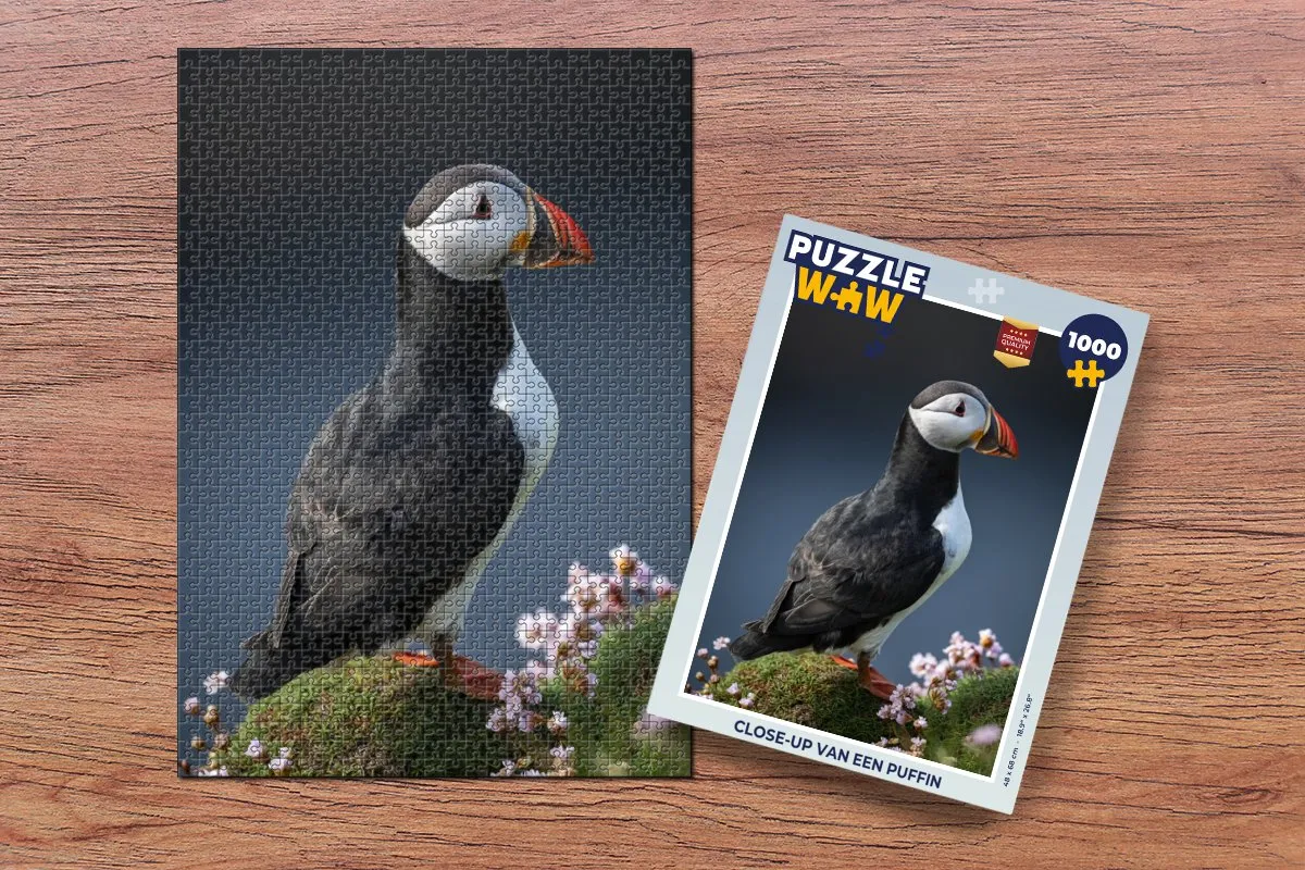 PuzzleWow Puzzel Puffin - 1000 Stuks - Multicolor