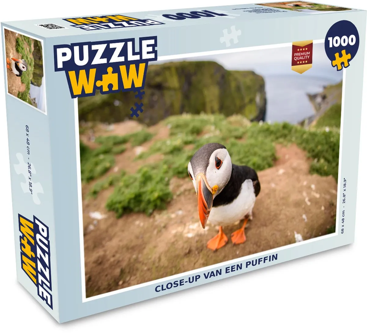 PuzzleWow Puzzel Puffin - 1000 Stuks - Multicolor