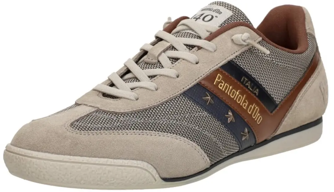Pantofola d'Oro Vasto Leren Sneakers Heren - Beige - 45 - afbeelding 4 van 6