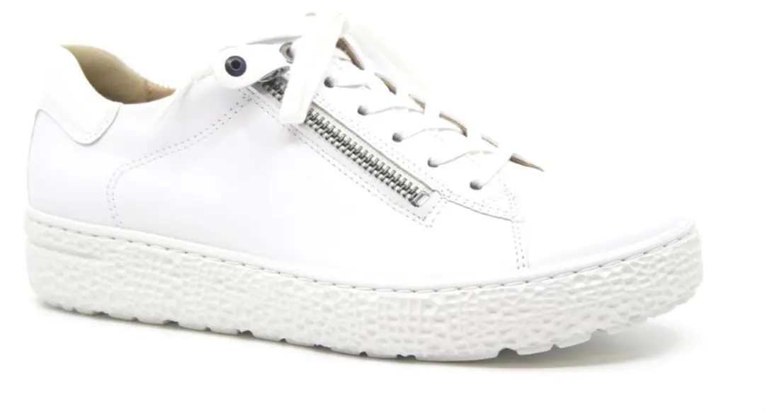Hartjes 162.1409/99 02.02 witte sneaker met rits en uitneembaar voetbed