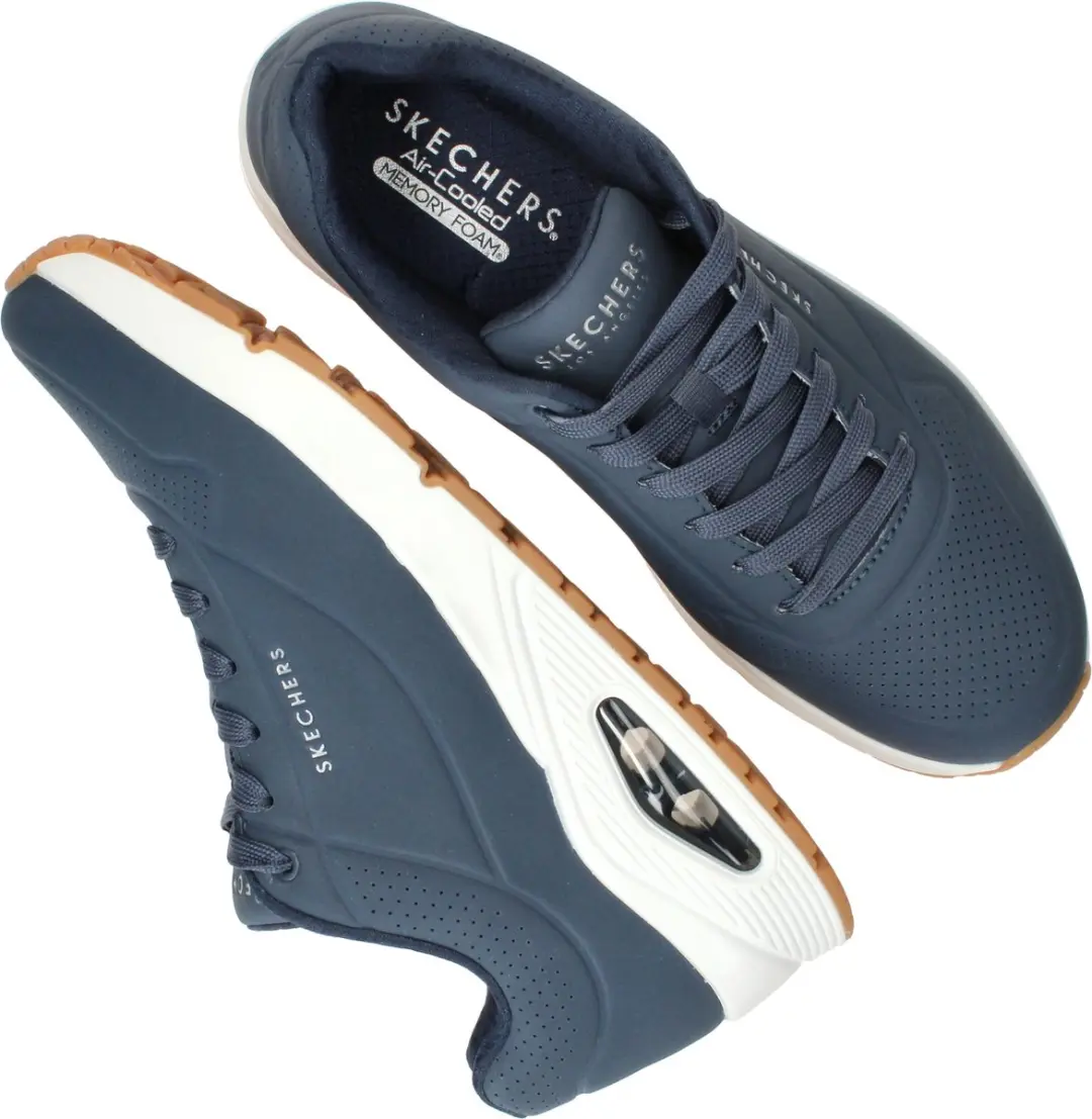 Skechers Uno Stand On Air Heren Sneakers - Navy - afbeelding 6 van 6