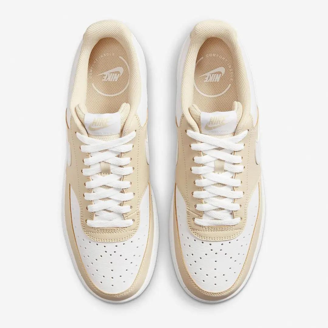 Nike Court Vision Low Sneakers Heren - 46 - Beige/Wit - afbeelding 5 van 6