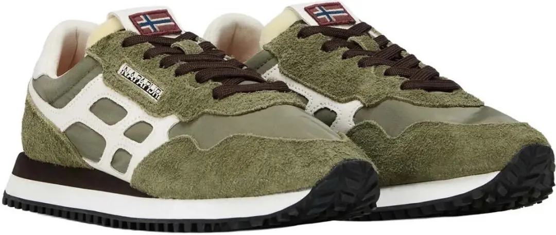 Napapijri Heren Element Suede Sneakers Suède Olive Night