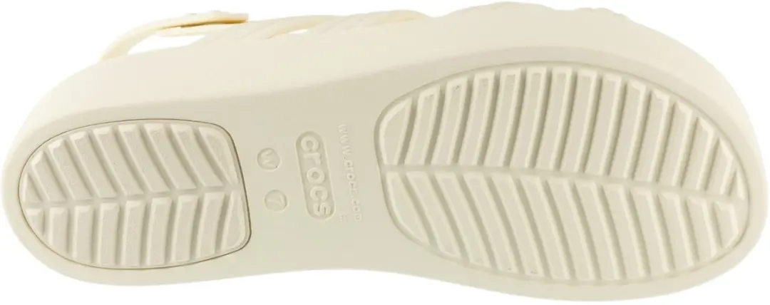 Crocs Brooklyn Knot Low Wedge Sandal 212864-105 Beige - afbeelding 4 van 5