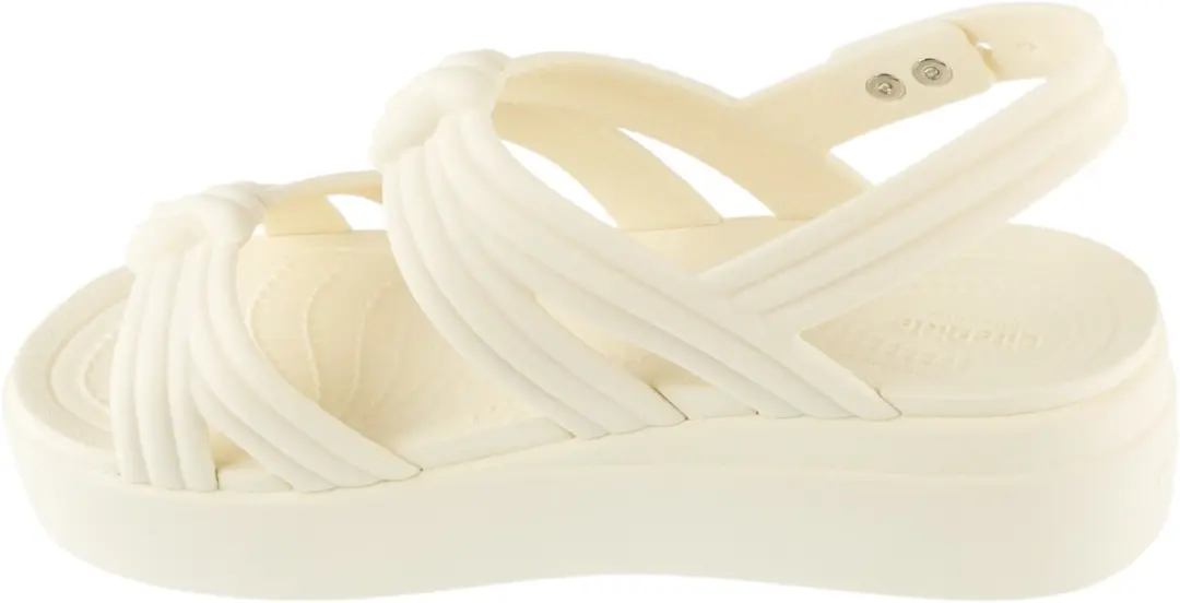 Crocs Brooklyn Knot Low Wedge Sandal 212864-105 Beige - afbeelding 2 van 5