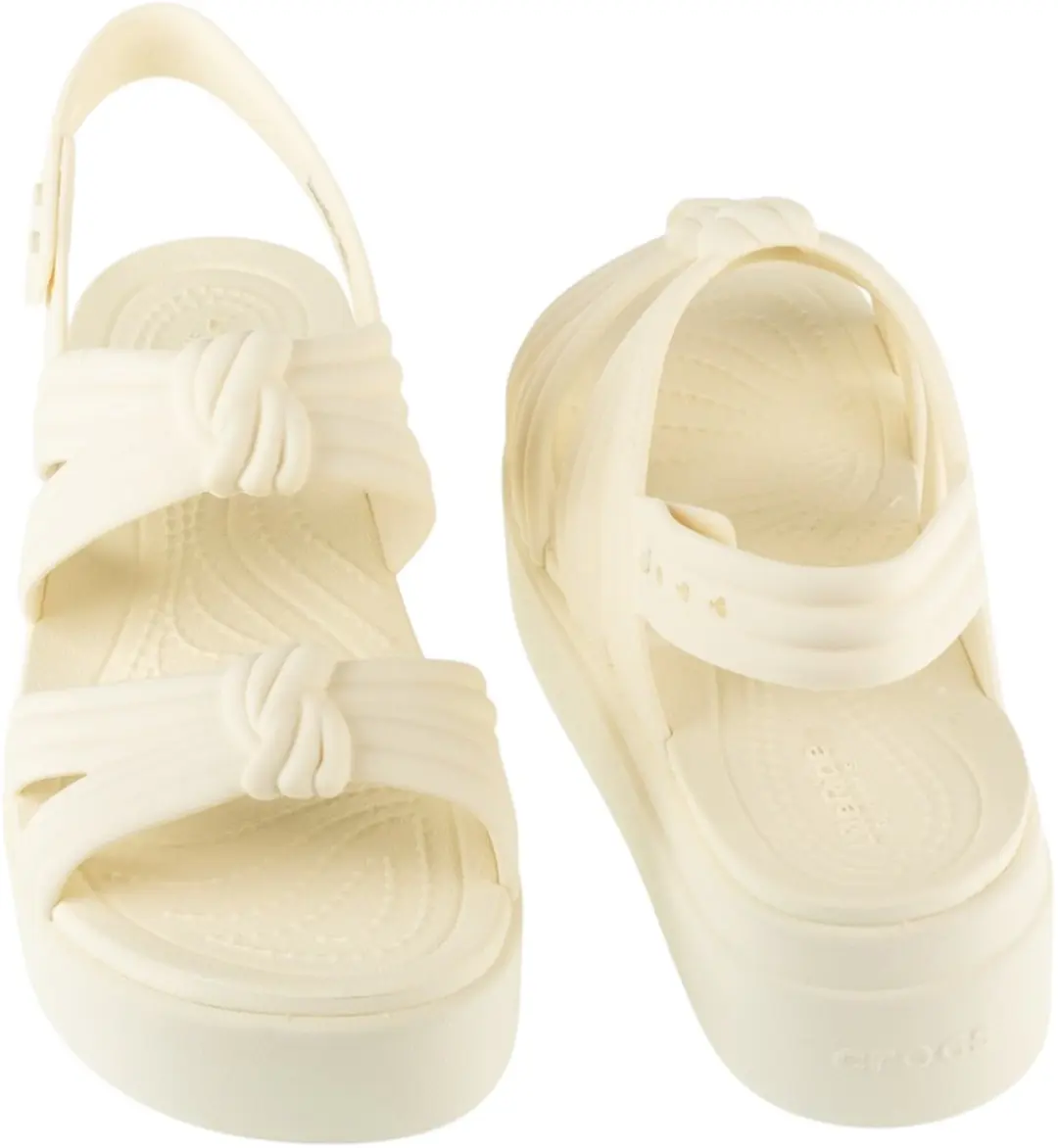 Crocs Brooklyn Knot Low Wedge Sandal 212864-105 Beige - afbeelding 5 van 5