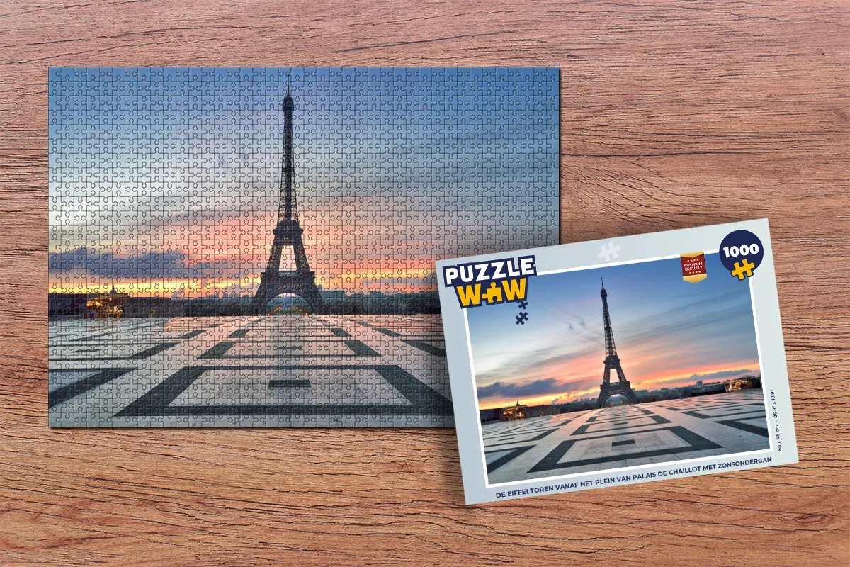 PuzzleWow Legpuzzel De Eiffeltoren 1000 Stuks - Multicolor