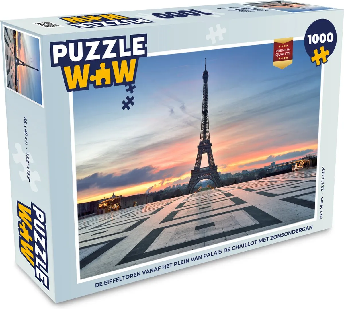 PuzzleWow Legpuzzel De Eiffeltoren 1000 Stuks - Multicolor
