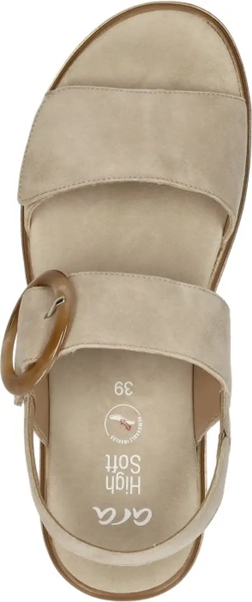 Ara Bilbao-S Sandalen Plat - Beige - Maat 43 - afbeelding 4 van 6