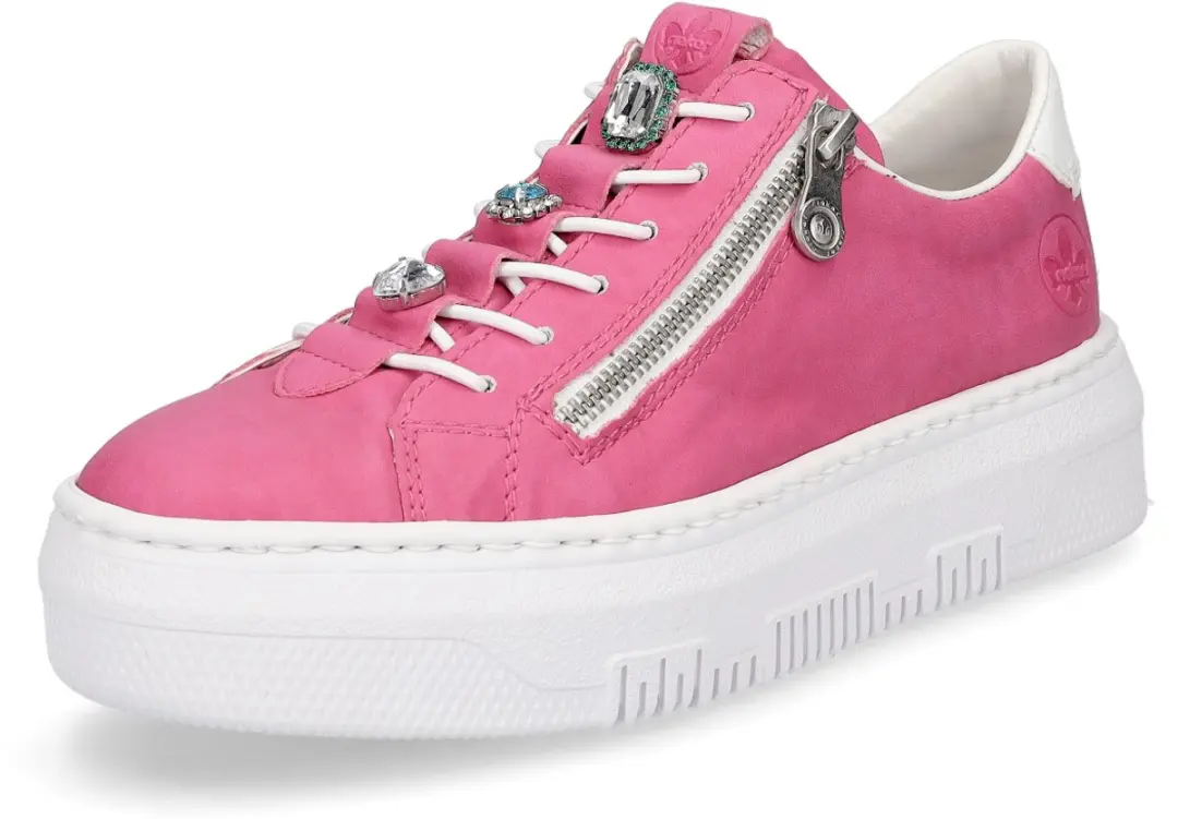 Rieker dames plateausneaker roze