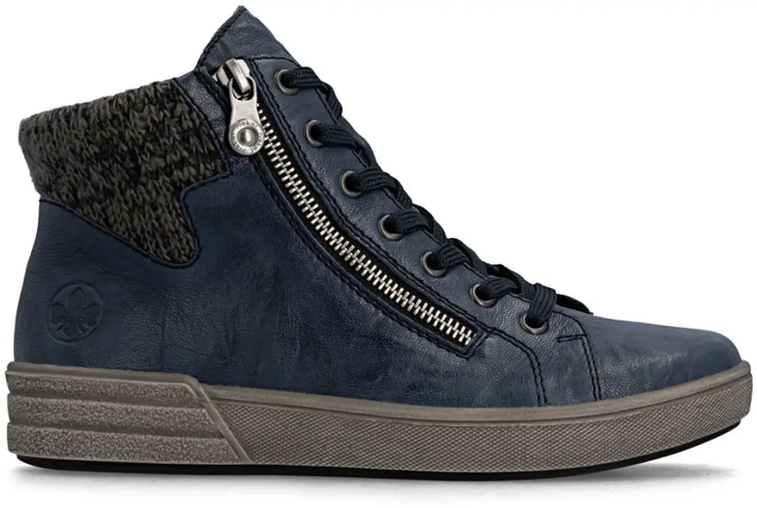 Rieker X0709-14 dames veterboots sportief blauw maat 42