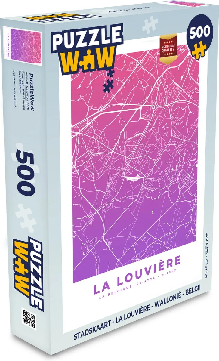 PuzzleWow Stadskaart La Louvière