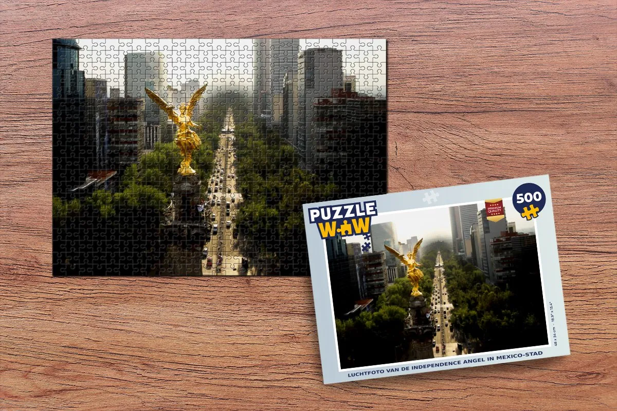PuzzleWow Legpuzzel Independence Angel Mexico-stad 500 Stuks - Multicolor