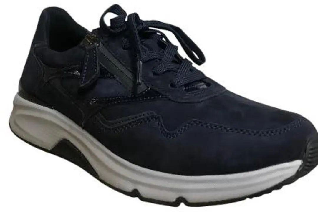 Gabor Damen 7821 5 Nub/Lak/Gladl. Schnürschuh - Blauw - afbeelding 4 van 5