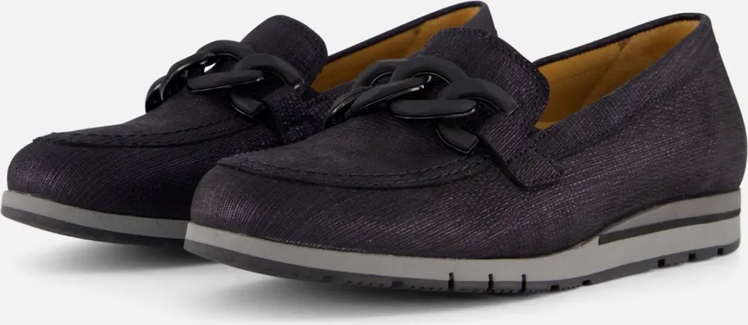 Gabor Instappers blauw Suede