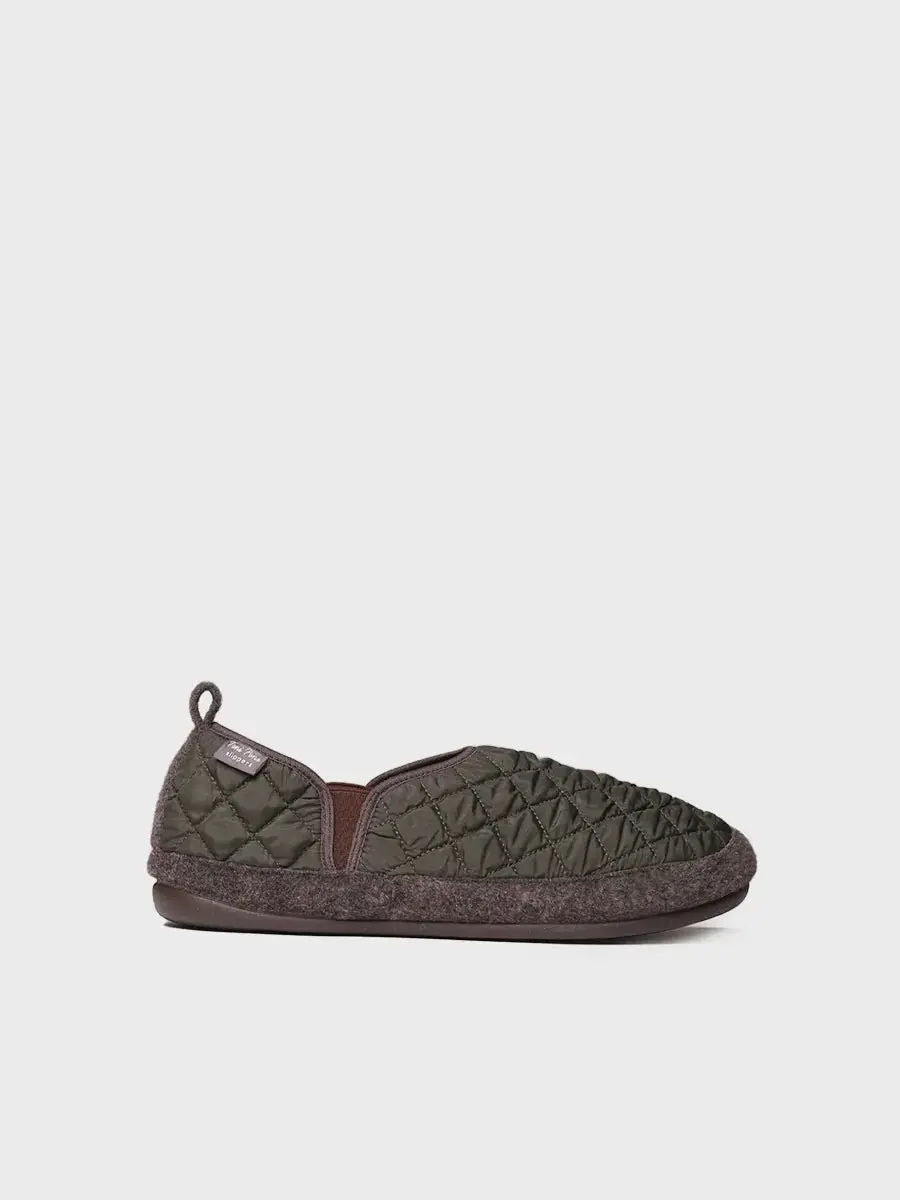 Herenslippers van gewatteerde stof