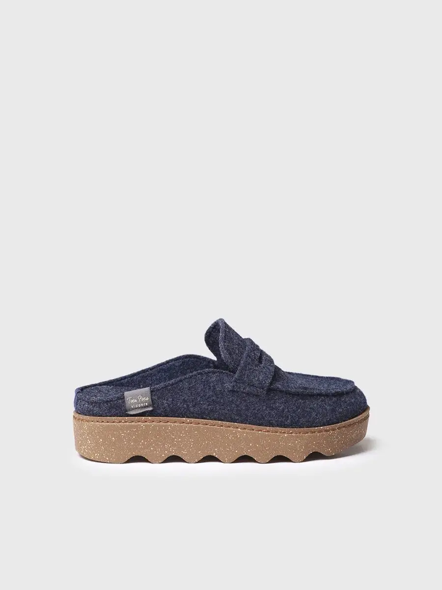 Damesslipper met plateauzool
