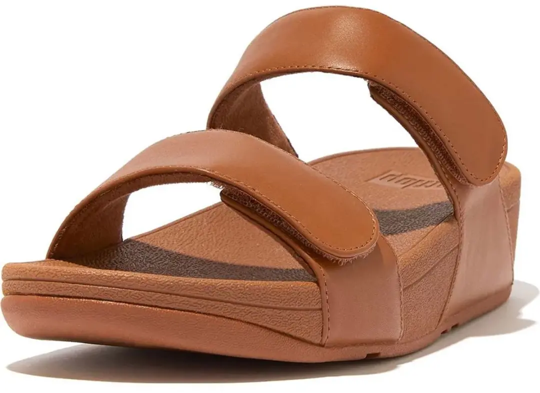 FitFlop Lulu Adjustable Leather Slides Dames Slippers