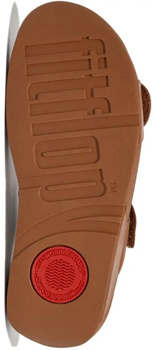 FitFlop Lulu Adjustable Leather Slides - Cognac - afbeelding 2 van 6