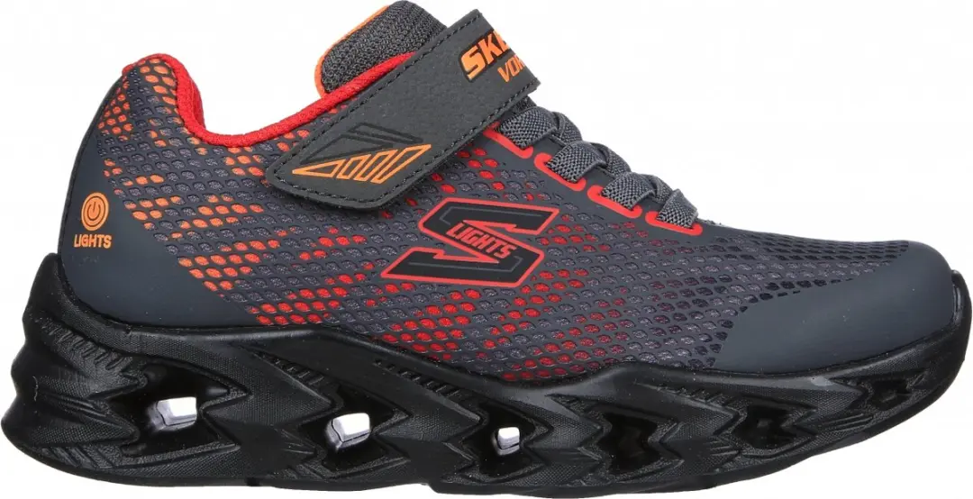 Skechers S-Lights 400602L Sneakers - Grijs/rood - afbeelding 6 van 6