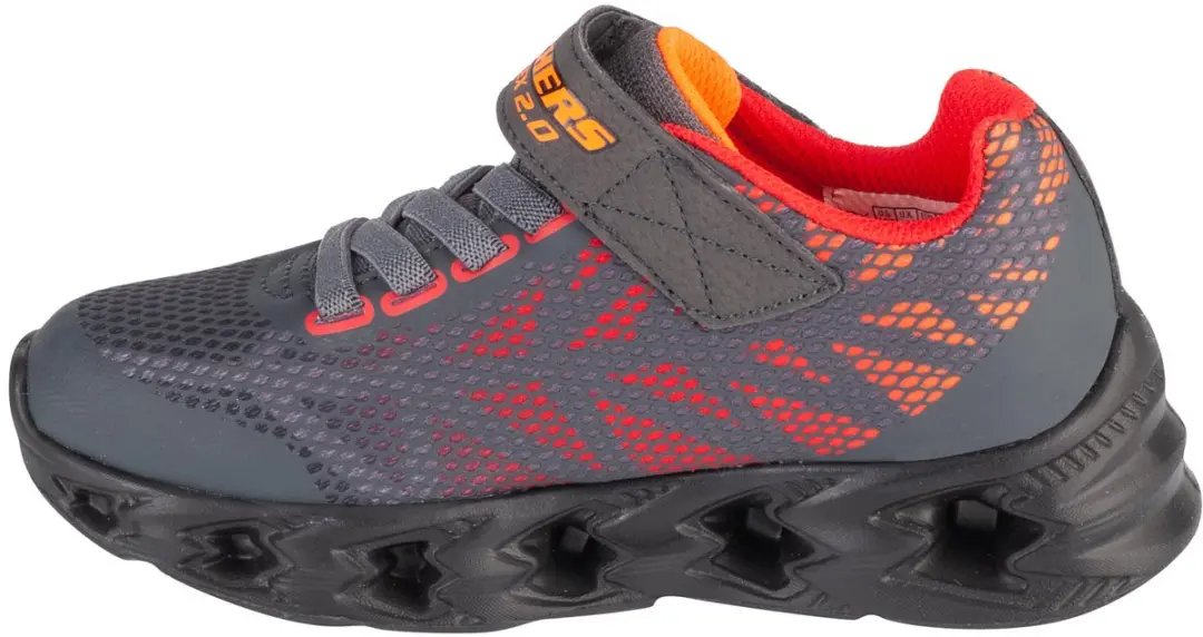 Skechers S-Lights 400602L Sneakers - Grijs/rood - afbeelding 2 van 6