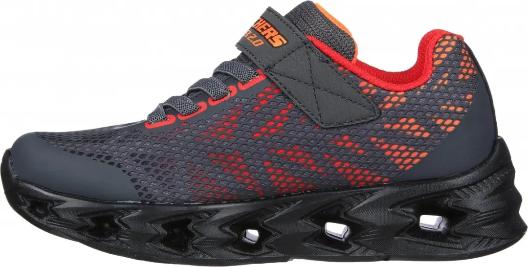 Skechers S-Lights 400602L Sneakers - Grijs/rood - afbeelding 5 van 6