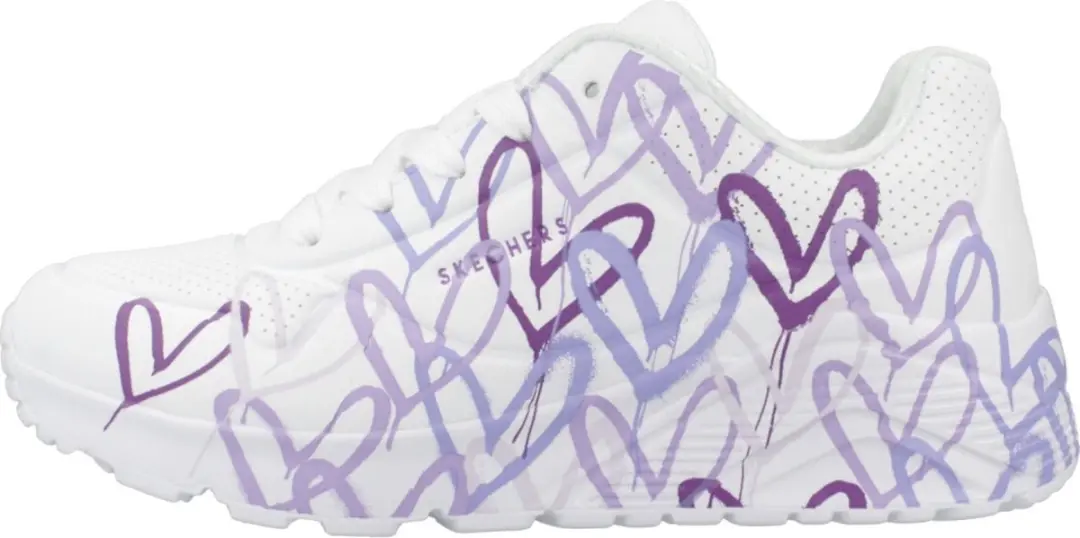 Skechers Uno Lite Meisjes Sneakers - Wit - afbeelding 2 van 6