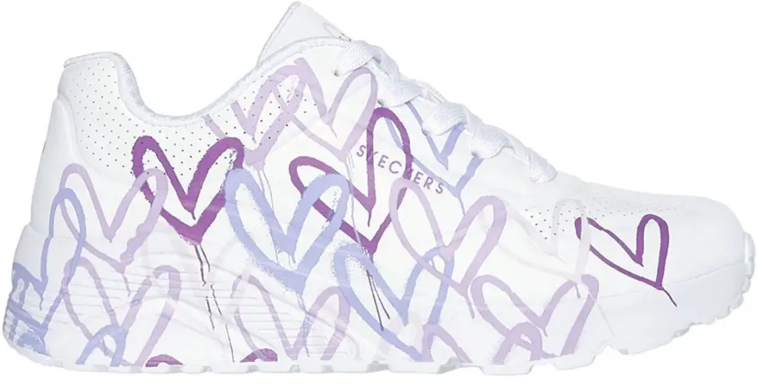 Skechers Uno Lite Meisjes Sneakers - Wit - afbeelding 5 van 6