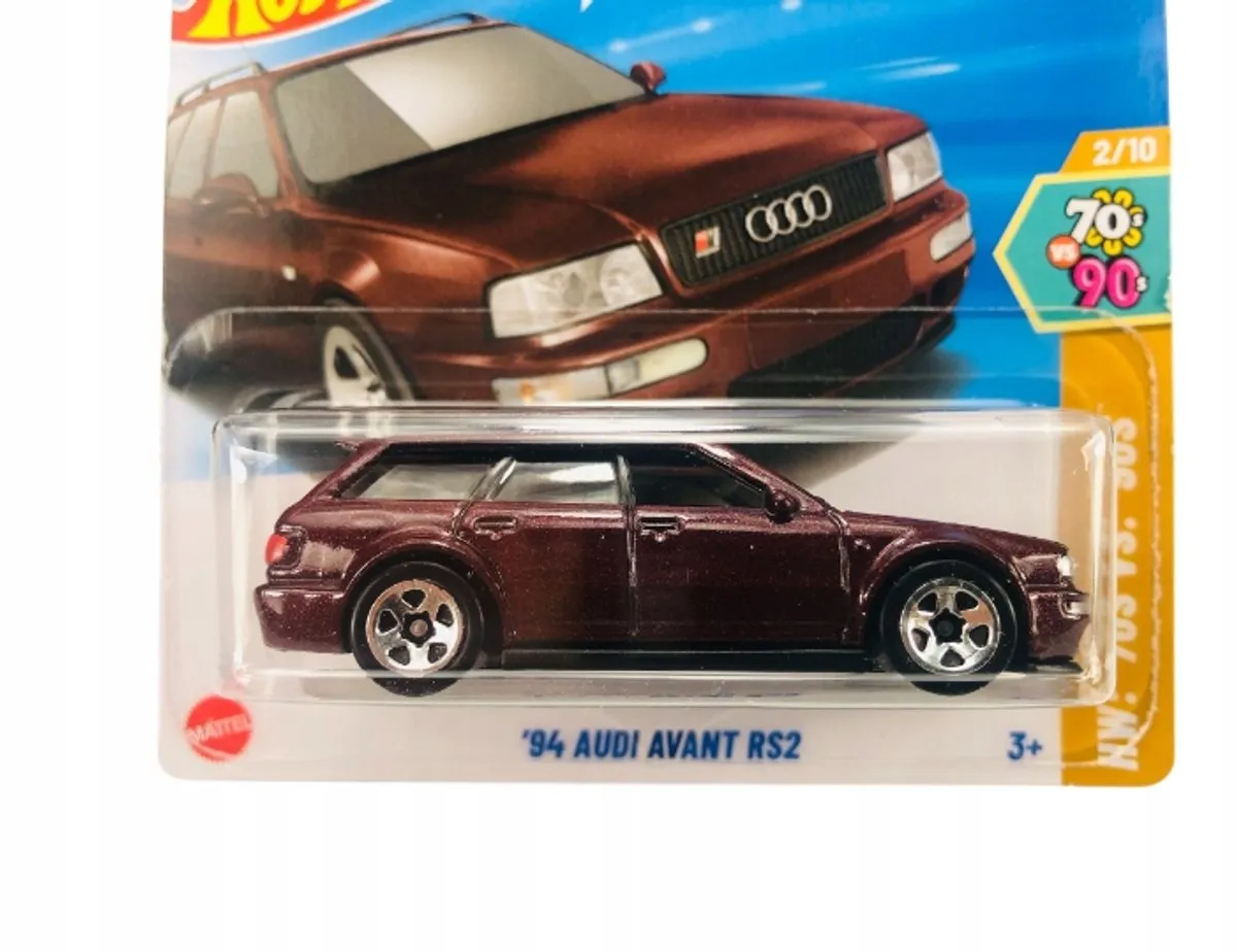 Hot Wheels '94 Audi Avant RS2 HYW82 Modelauto 1:64 - Bordeaux - afbeelding 3 van 3