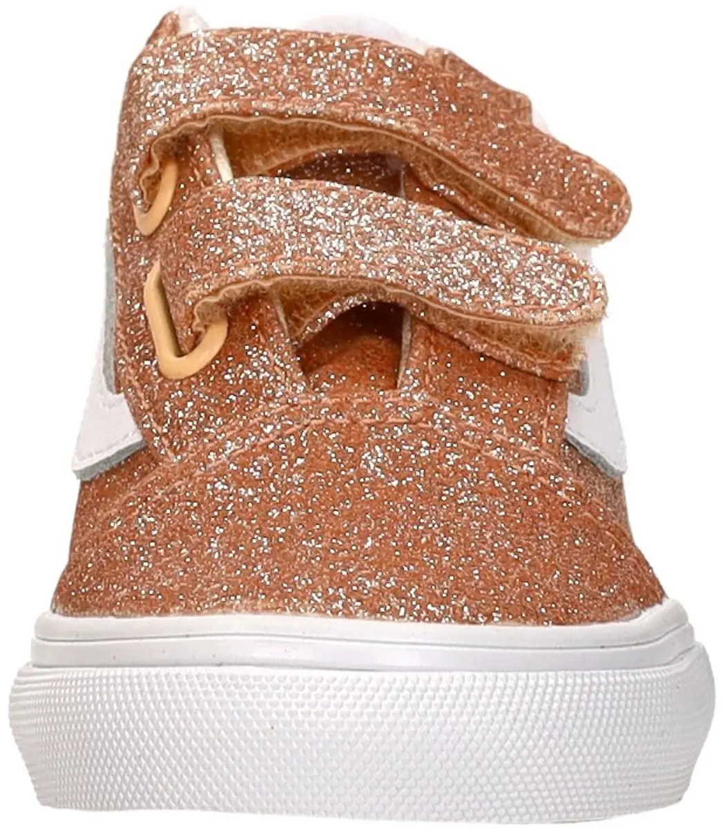 Vans Old Skool V Glitter Sneakers - Maat 20 - Oranje/Wit - afbeelding 3 van 6