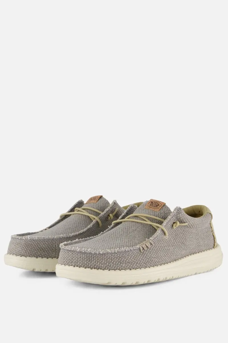 Hey Dude Wally Braided Instappers blauw Canvas