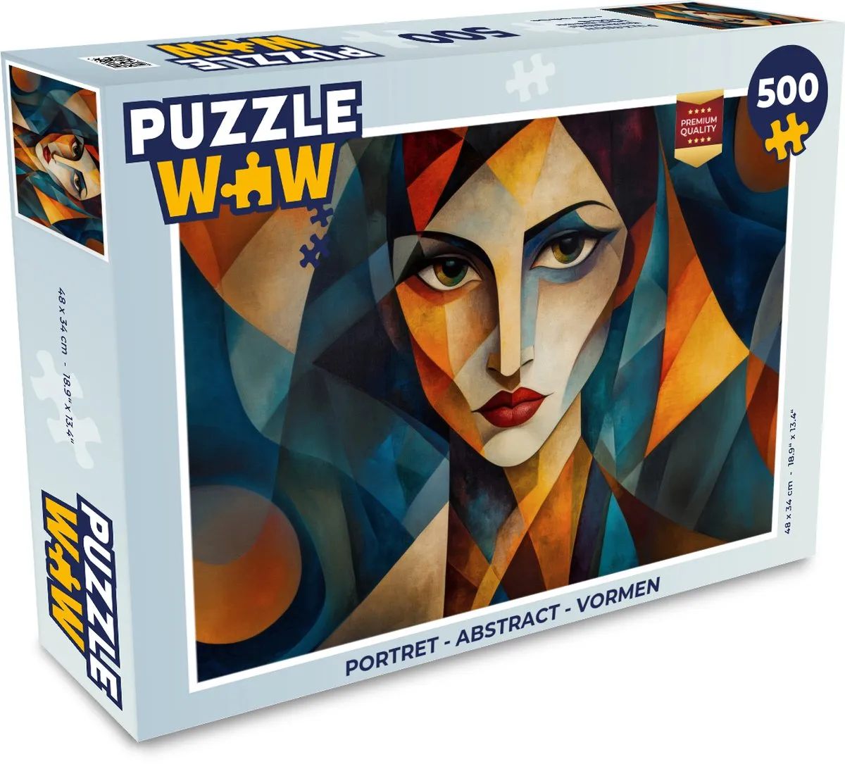 PuzzleWow Portret Abstract Vormen Legpuzzel 500 Stuks