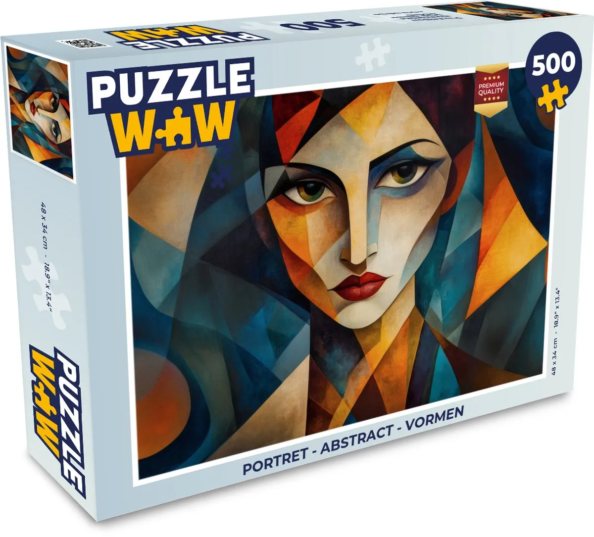 PuzzleWow Portret Abstract Vormen Legpuzzel 500 Stuks