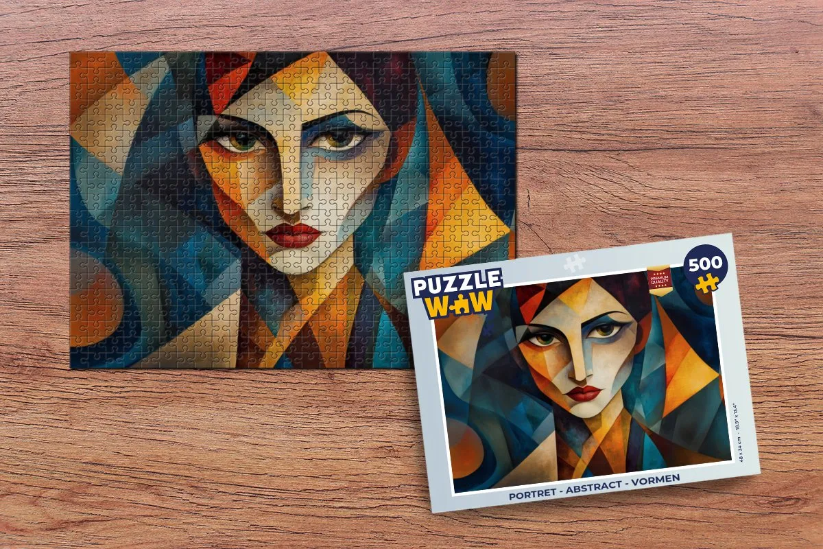 PuzzleWow Portret Abstract Vormen Legpuzzel 500 Stuks