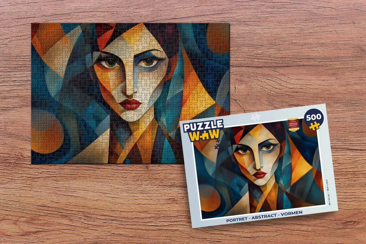 PuzzleWow Portret Abstract Vormen Legpuzzel 500 Stuks