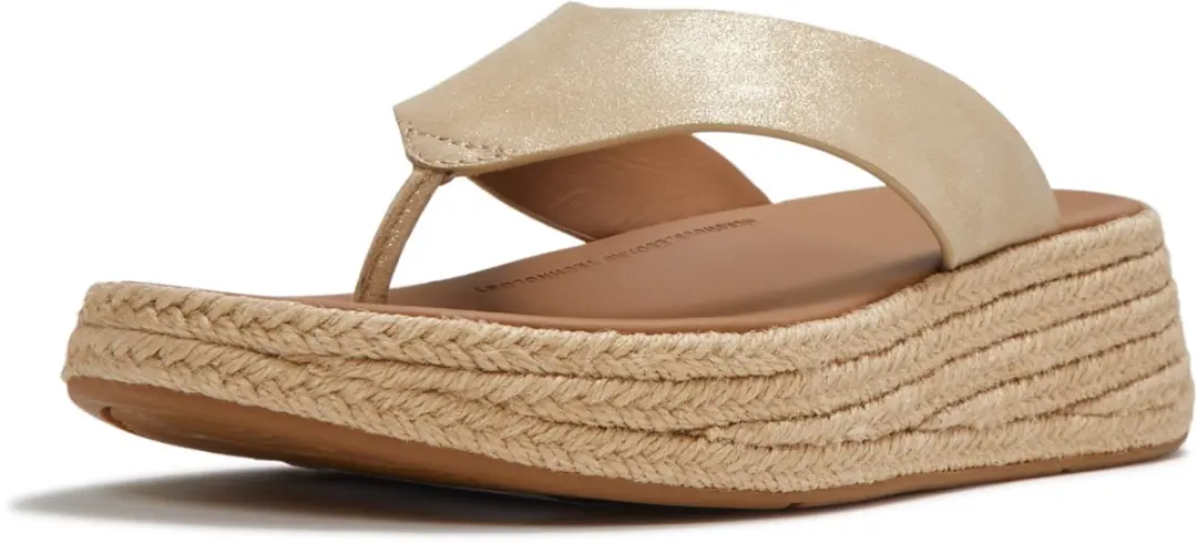 FitFlop F-Mode Espadrille Shimmersuede Toe-Post Sandals Dames Sandalen