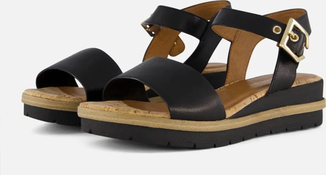 Tamaris Sandalen zwart Leer