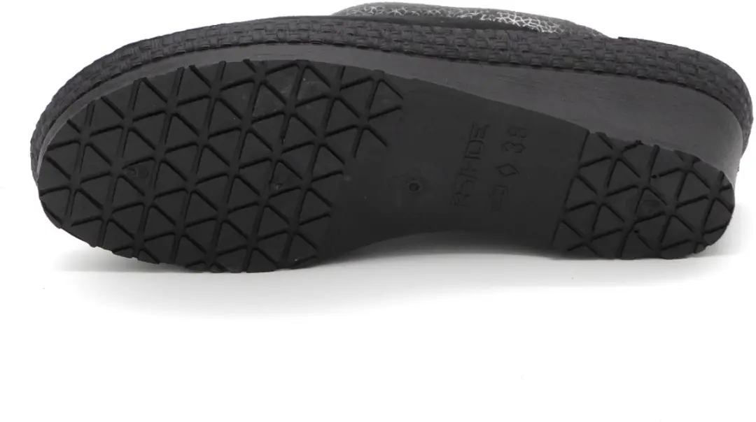 Rohde Dames Pantoffel 2459-90 - Maat 40 - Zwart