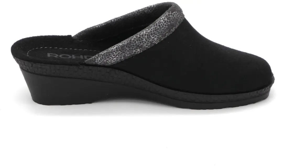 Rohde Dames Pantoffel 2459-90 - Maat 40 - Zwart