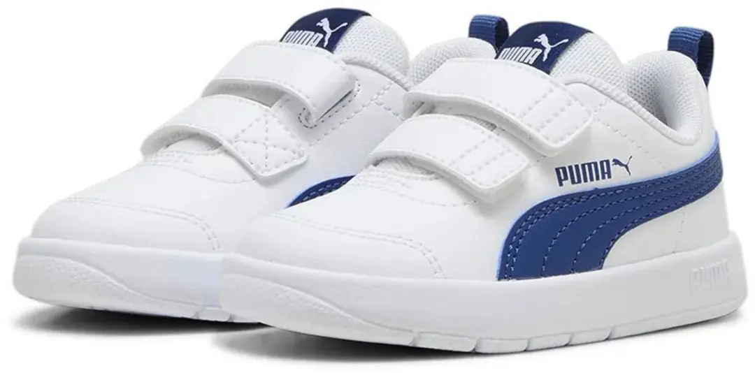 PUMA Courtflex V3 V Schoenen - Maat 20 - Wit - afbeelding 3 van 6