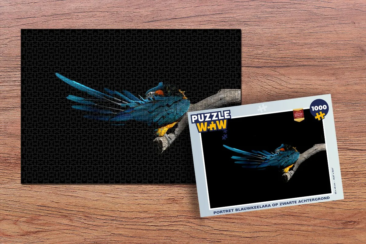 PuzzleWow Vogel Veren Tak Legpuzzel 1000 Stuks - Multicolor