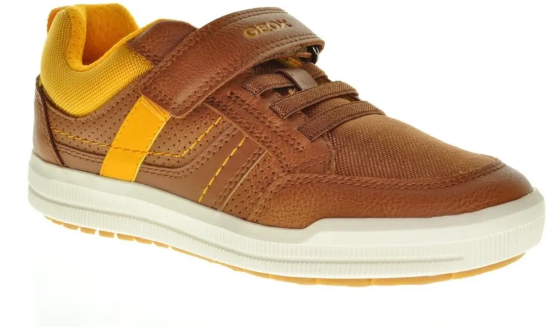 Geox Arzach Cognac Geel Sneaker Met Velcro maat 34