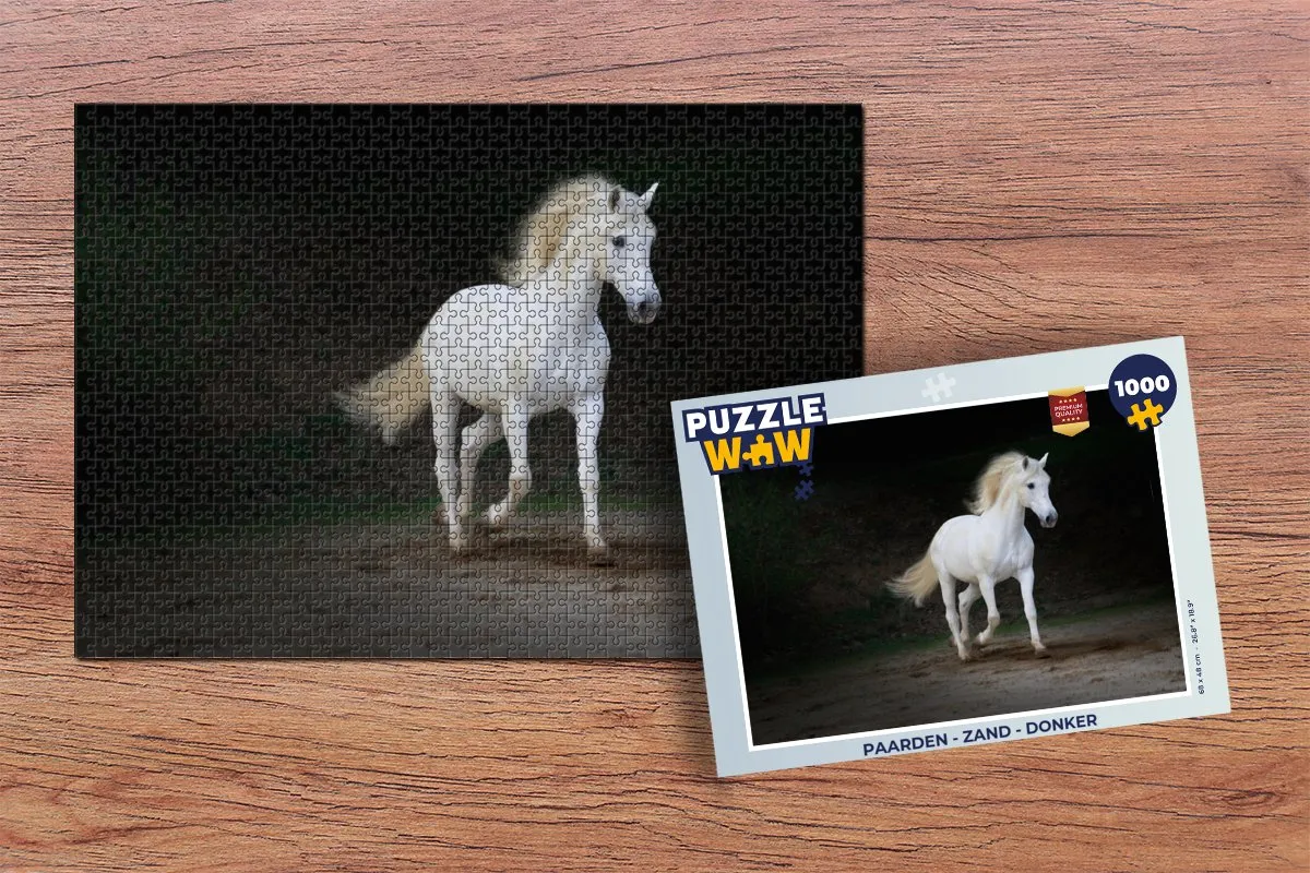 PuzzleWow Paarden Legpuzzel 1000 Stuks - Multicolor